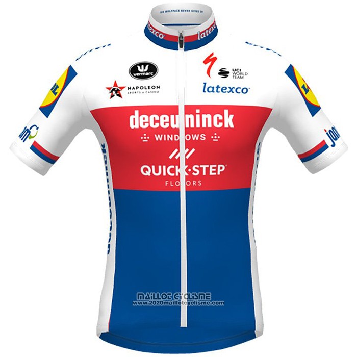 2021 Maillot Cyclisme Deceuninck Quick Step Champion Republique Tcheque Manches Courtes et Cuissard